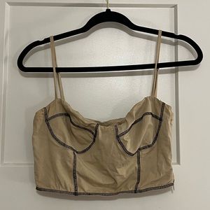 Princess Polly | Crop Corset Top Beige/Black